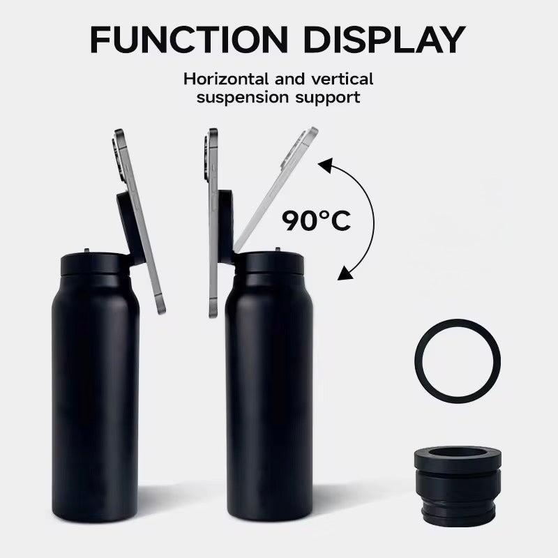 Magnetic Gym Water Bottle - Black