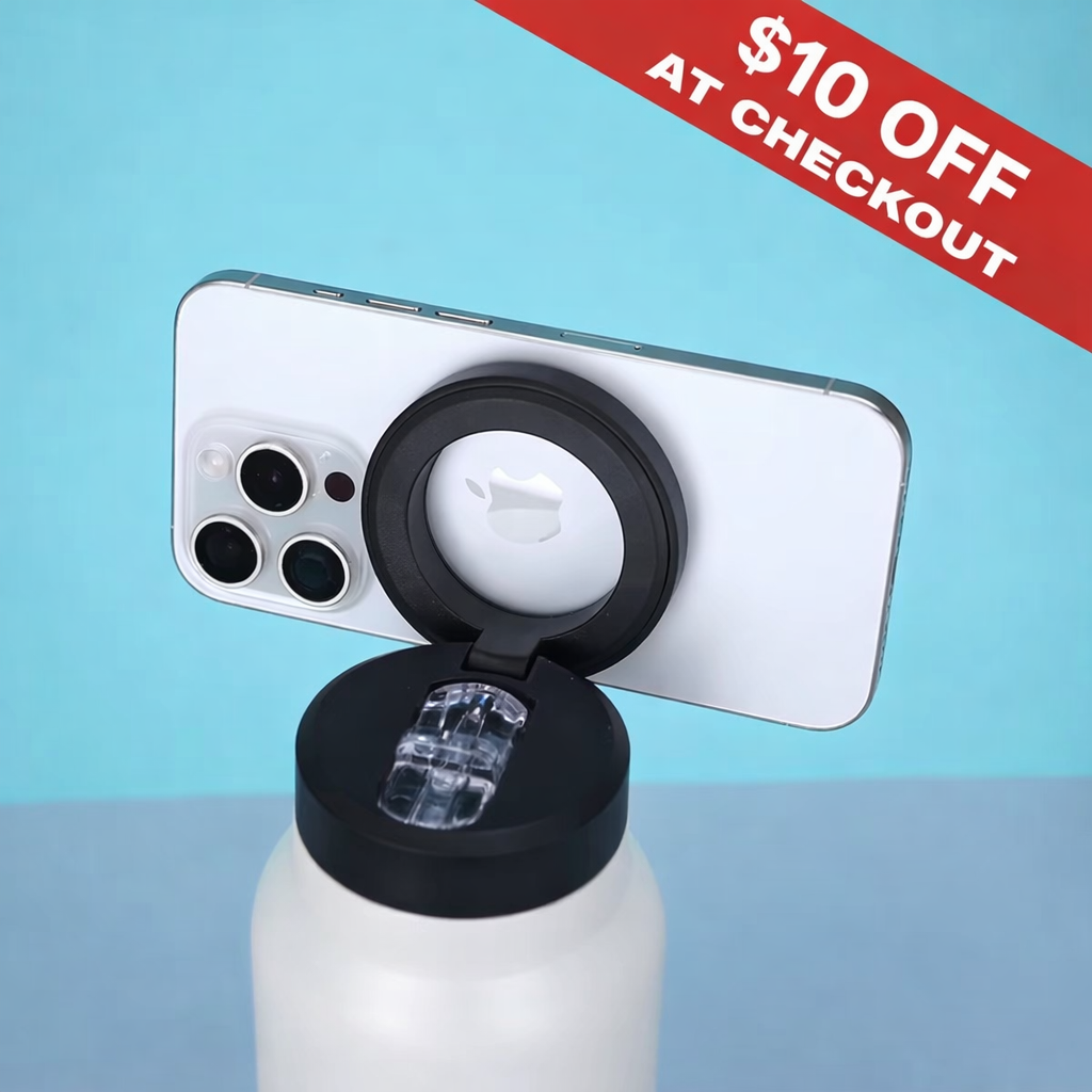 Magnetic Gym Water Bottle - Beige