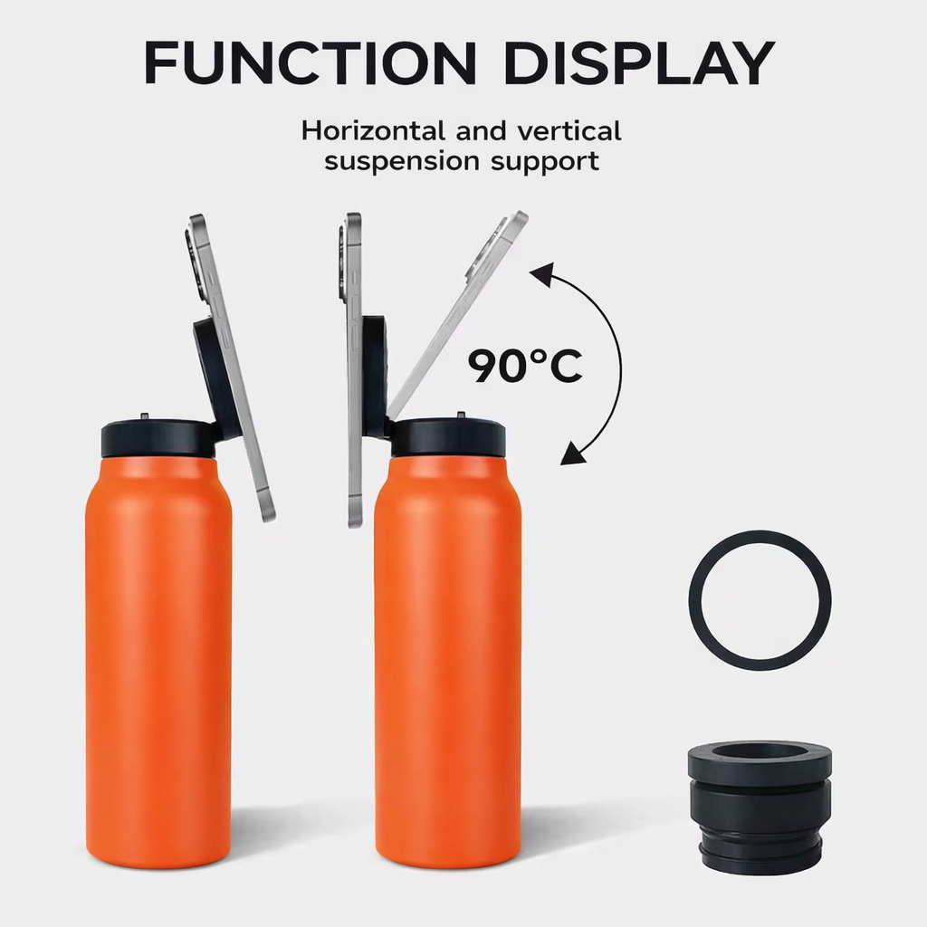 Magnetic Gym Water Bottle - Orange